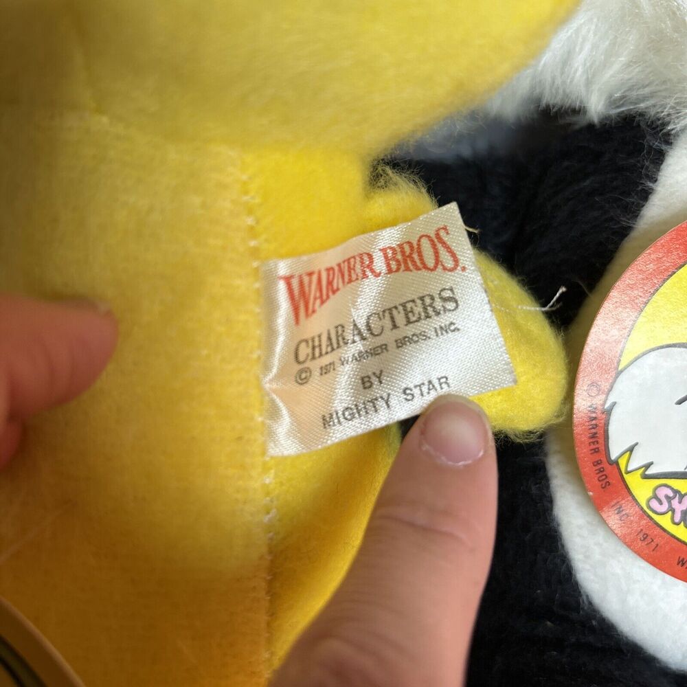 Warner bros Characters Tweety And Sylvester Plush By Mighty Star 1971 - Picture 4 of 8